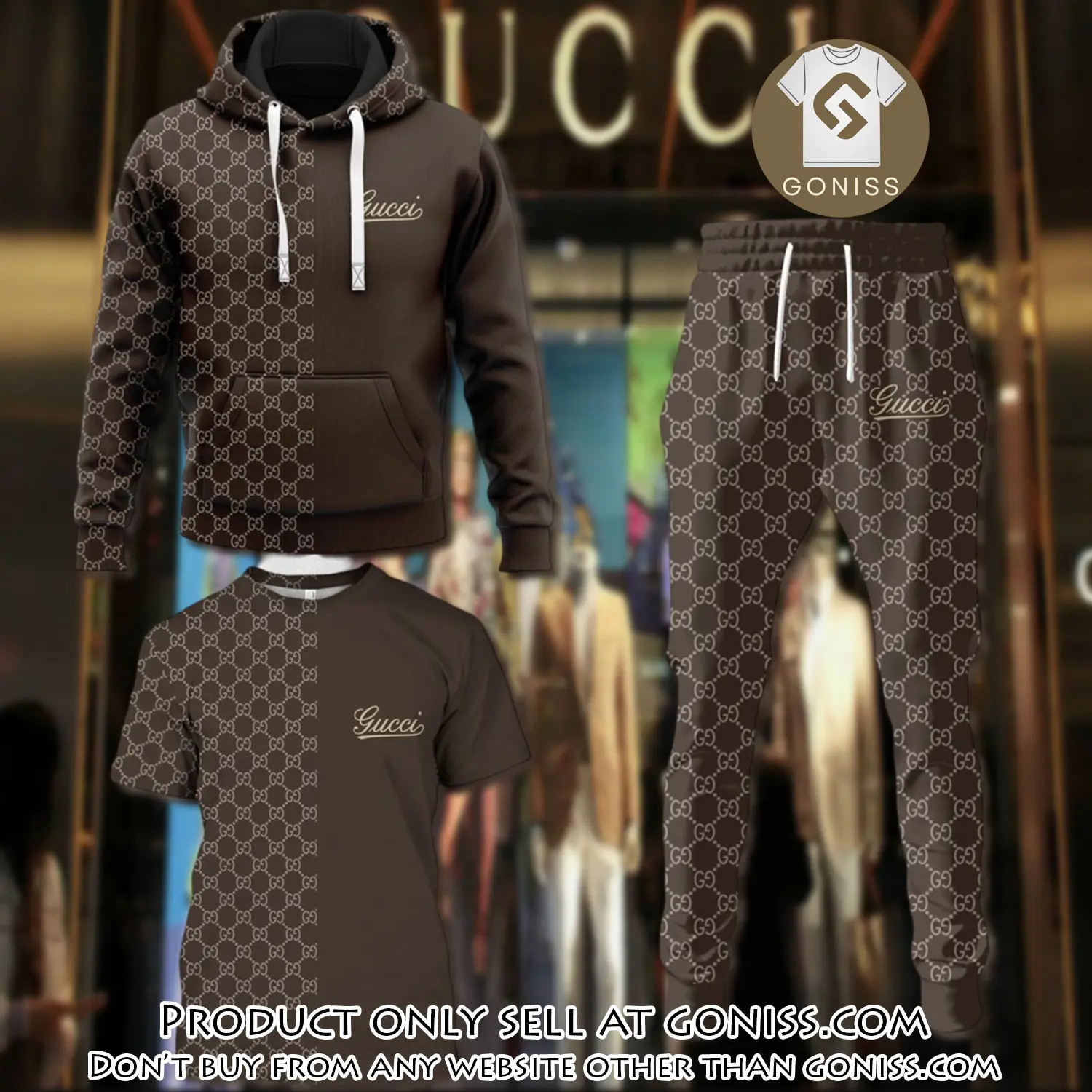Gucci luxury brand combo tshirt hoodie long pants set trending 24 outfit sport lcs1032 gn0104939